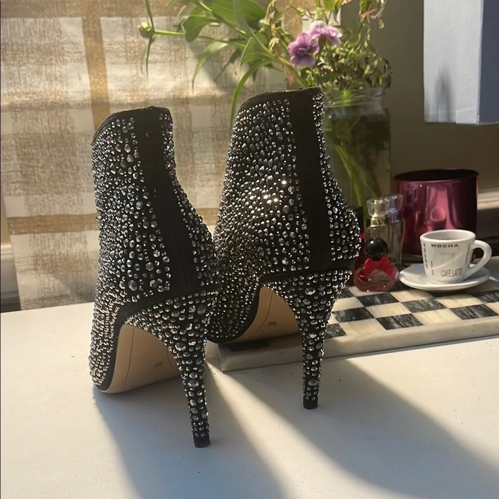 INC International Concepts Black Rhinestone Heels - Picture 8 of 16